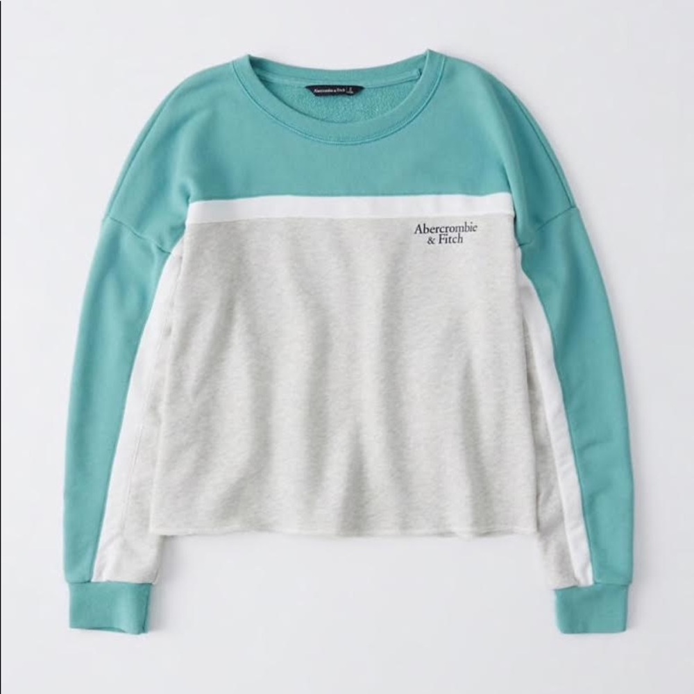 Abercrombie & Fitch Cropped Color Block Sweatshirt - image 1